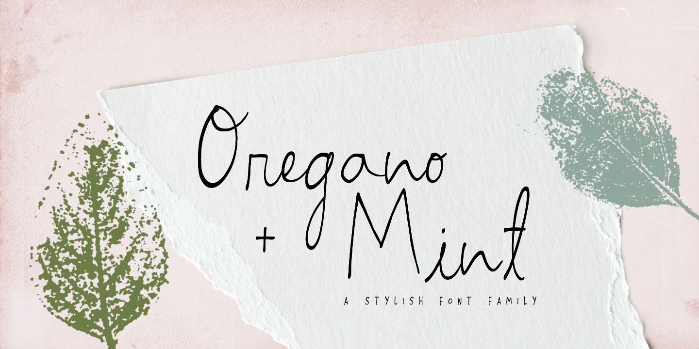 Font Oregano & Mint